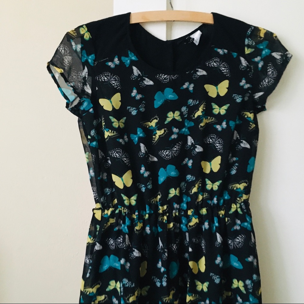 Butterflies Dressy Tunic Top Mini Dress | From H&M New York City